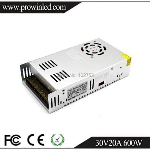 Metal 600W switching power supply 30 volt 20amp power source ac 110v/220v converter 30v led driver 27v 42v lighting transformer