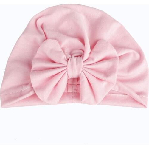 Cute Newborn Toddler Baby Infant Girl Comfy Cotton Beanie Cap Big Bowknot Caps Warm Hat Accessories