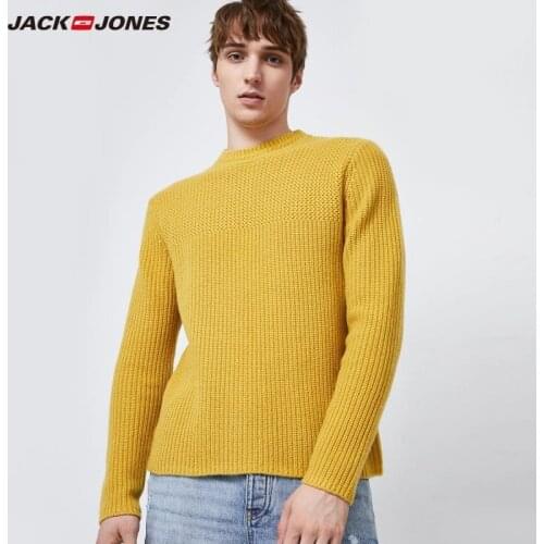JackJones Mens Comfortable Round Neckline Pullover Woolen Regular Fit Sweater Menswear| 219425516