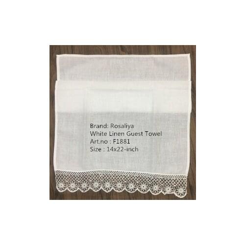 Set of 12 Home Garden Hand Towels Linen Lace Border Tea Towel 14X22-inch Cleaning Cloth Guest Hand Dish Kitchen Bathroom Towels