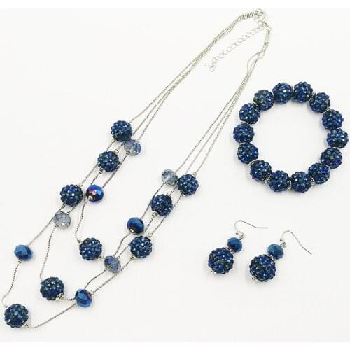 Set-3 jewelry set party necklace, resin ball jewellery sets plated jewelry necklace set, wholesale jewelry set