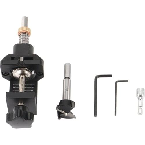 GanWei Woodworking Drill Bit Hand Tool Sets Punch Automatic Pocket Machine Drills for Metal Carpentry Tool 35mm Hinge Hole Jig