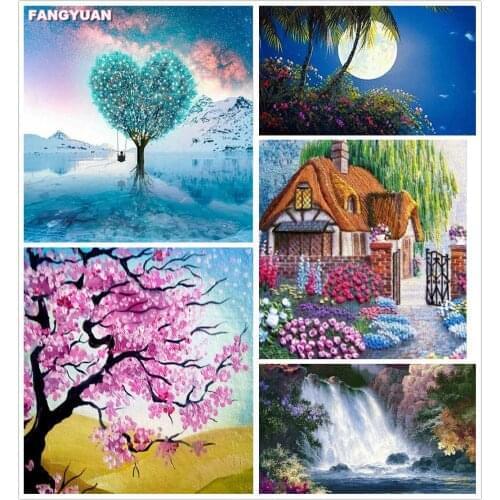 Full 5D Diy Diamond Painting Landscape Embroidery Diamond Cross Stitch Kits Art Picture Mosaic Home Decoration Handmade Gift
