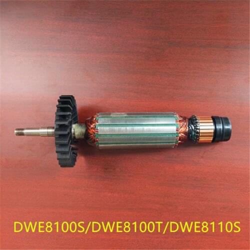 AC 220V Drive Shaft Electric Hammer Angle grinder Armature Rotor for DEWALT DWE8100S/DWE8100T/DWE8110S, Original Accessories