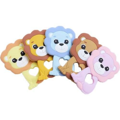 10PC Baby Silicone Teether Crib Toy DIY Crafts Silicone Teether BPA Free Molar Toys Pacifier Clips Jewelry Toddler Teething Toy