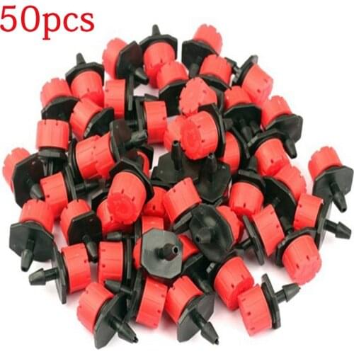 50pcs Adjustable Micro Drip Irrigation System Watering Sprinklers Plant Emitter Drippers Garden Barb Watering Tools