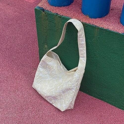 Retro Girly Flora Underarm Bag Purse Handbags Vintage Flower Womens Shoulder Messenger Bags Female Small Tote Shopper Bag Bolso