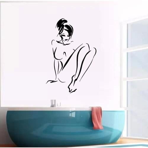 Diy Naked Lady Vinyl Decor Wall Stickers For Girl Rooms Decor Vinyl Decals Bedroom Vinyl Sticker 5
