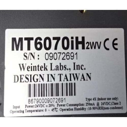 MT6070IH2WV touch screen , used one , good working , free shipping