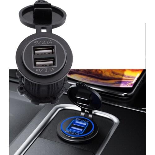 4.2A Daul USB With Aperture USB Charger Quick Charger For Car,Motorcycle, Room Car and Boat Truck Boat ATV DVR GPS 22W