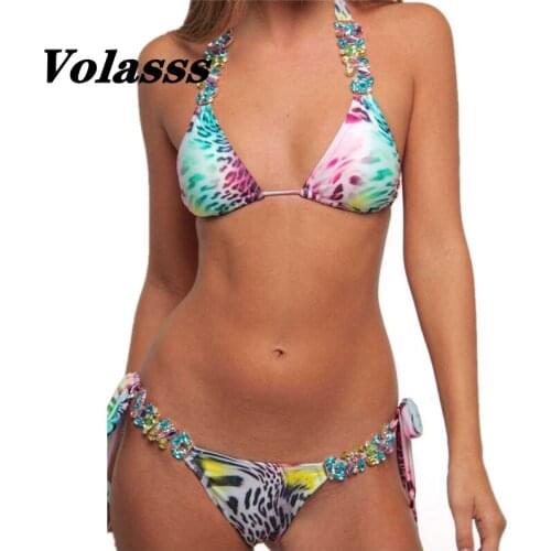 Volasss Swimwear With Rhinestones