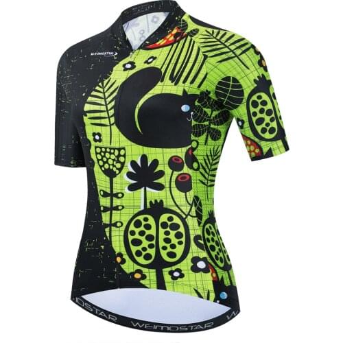 Women Short Sleeve Cycling Jerseys Summer Bicycle Shirts Breathable Mountain Bicycle Tops