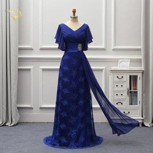 Short Sleeves Mother Bride Dresses Plus Size Long Evening Formal Dresses Women Lace vestido de noiva abiye gece elbisesi 2020