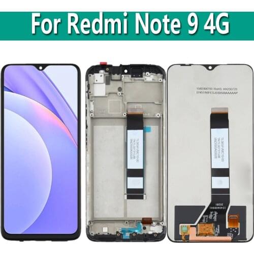 6.53" For Xiaomi Redmi Note 9 4G M2010J19SC LCD Display With Frame Touch Screen Digitizer Assembly Replace