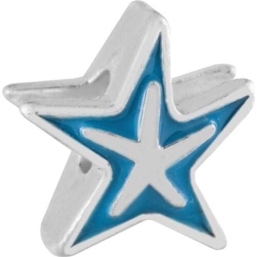 1PC/5PCS Jewelry Charms Charm Beads Elegant Star Shaped Hot Sale Bead Gift Blue Tone Fit Womens DIY Bracelets Kralen