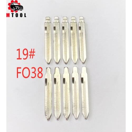 10 pcs/lot #19 lishi FO38 Metal Blank Uncut Flip KD/VVDI Remote Key Blade for Lincoln Mercury Edge F150 Kuga Mustang USA