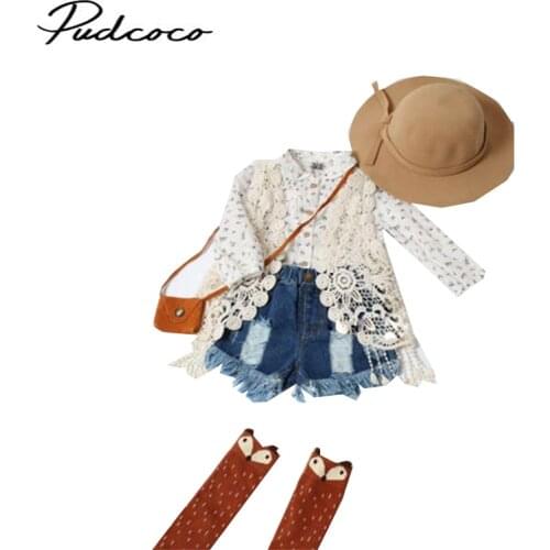 2019 Autumn Summer children clothes new girls Outerwear Tassel Girls Crochet Lace tassel Hollow Vest Baby Girl clothes