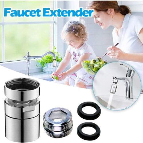 360° Rotating Faucet Circuit Breaker Water-saving Filter Stainless Steel Kitchen Bathroom Shower Head Nozzle Tap Connector