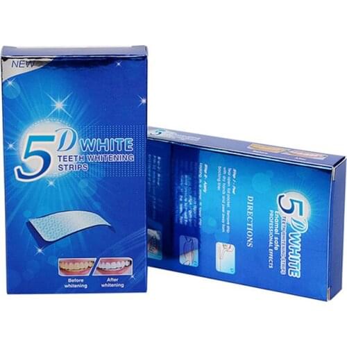 5D Gel Teeth Whitening Strips White Tooth Dental kit Oral Hygiene Care Strip for false Teeth Veneers Dentist seks Whiten gel
