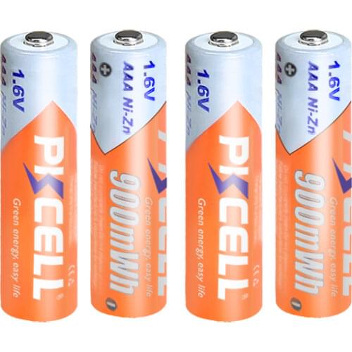 4PCS/card PKCELL AAA Rechargeable battery 1.6V 900mWh NI-ZN AAA Batteries 3A For Remote Control Radio Flashlight LED MP3
