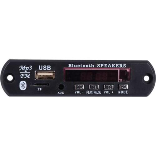 Wireless Bluetooth 12V Mp3 Wma Decoder Board Audio Module Usb Tf Radio Fm Aux For Car Accessories