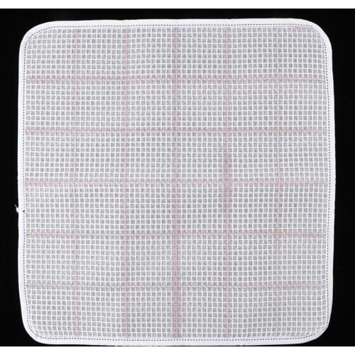 Blank Rug Hooking Mesh Canvas For Rug Making Latch Hook Crafts Work 15x15'' - Color -lined-grid For Easy Counting