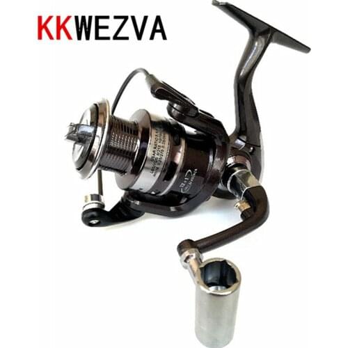 KKWEZVA Folding rocker Metal Deep Line Cup 12BB + 1 Spinning Fishing Reel 2000-5000 Spinning Wheel copper Gear Ratio 5.5: 1