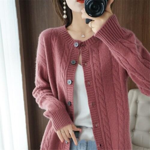 Sweater jacket womens spring and autumn clothing 2021 new fashion casual Korean loose Western style wild knitted cardigan Y6049