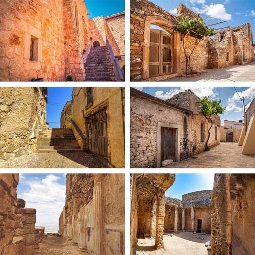 Mehofond Ancient Building Backdrop Old Stone Architecture Photography Background Studio Clouds Travel Decor Photozone Photophone