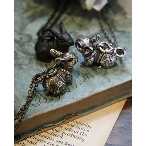 Fashion Hiphop Style Boho Chic Rabbit Necklace Sweetheart lovely Baby Pet Bunny Necklace Girl Gift Jewelry