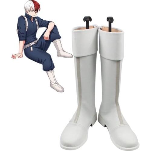 My Hero Academia Boku no Hero Academia Shoto Todoroki Cosplay Boots Shoes Cosplay Custom Made