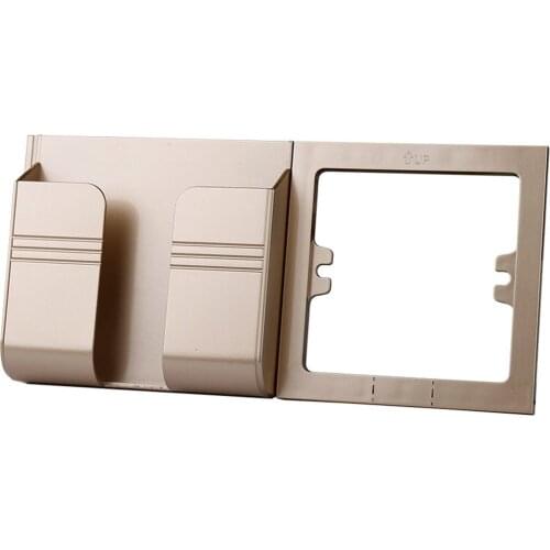 Wall Socket Phone Holder Smartphone Accessory Bracket Left And Right Card Slot Design Multifunctional Charging Storage Box