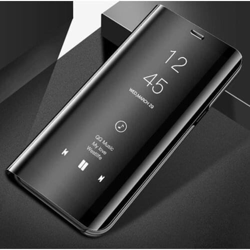 Newest Electroplated Smart Mirror Mobile Phone Shell Stand Case Flip Cover Sleep Smartphone Decoration