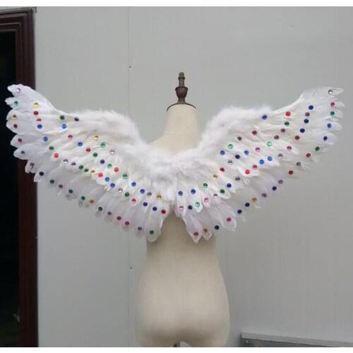 Overall length 90cm angel wings,colourful Crystal Rhinestone diamonds wings catwalk platform prop ,dancing decoration gift h1119