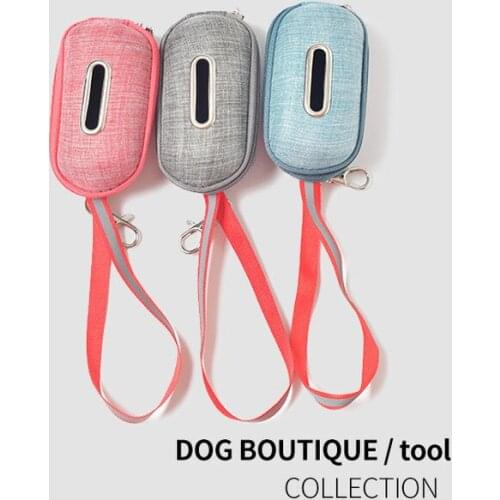 Portable Pet Dog Poop Bag Dispenser Pick-Up Bags Holder With Rope Cleaning Waste Garbage Box