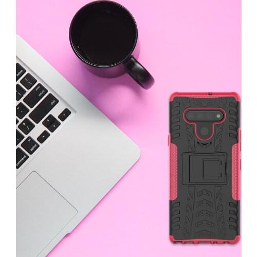 For LG Stylus Q6 K20 + G6 mini Stylus 3 K10 2017 X Power 2 K10 Power V20 G6 Shockproof Silicone Kickstand Armor Phone Case Cove