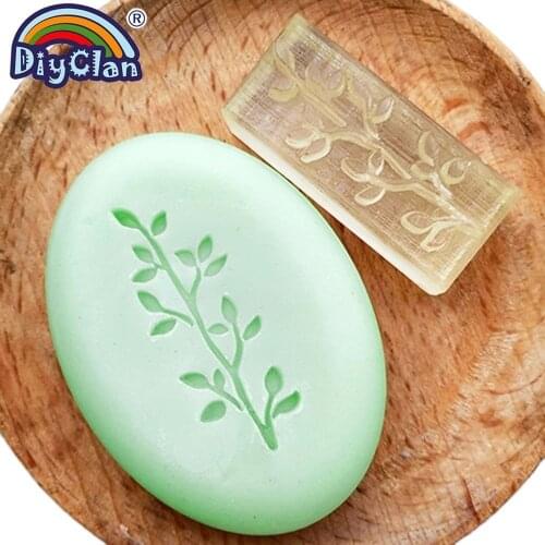 Handmade resin Soap Seal Acrylic crystal Transparent Grass soap seal Z0074YZ