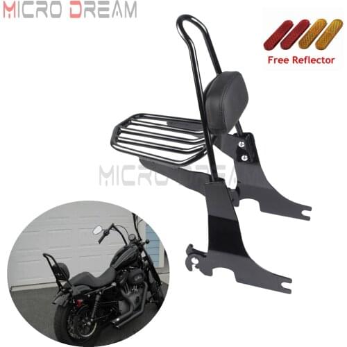 Detachable Sissy Bar Luggage Rack Passenger Backrest Back Pad For Harley Sportster 1994-2003 Nightster Roadster Iron 883 1200