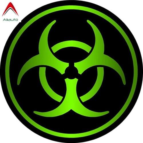 Aliauto Reflective Car Stickers Zombie Bio Hazard Accessories Retro Creative Waterproof Cover Scratch Decal PVC,8cm*8cm