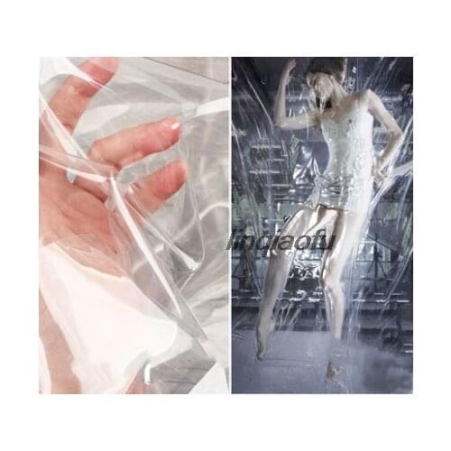 0.5mm high transparent material super thick silhouette clothing personality bag waterproof cloth