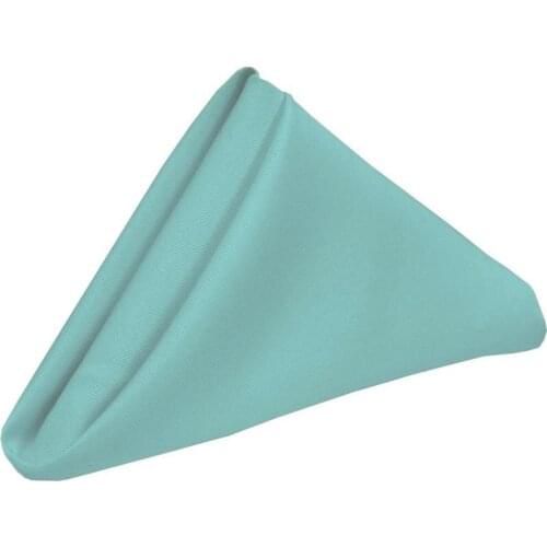 High Quality 50cm×50cm Light blue Polyester Plain Table Napkins For Wedding Hotel Home Decor