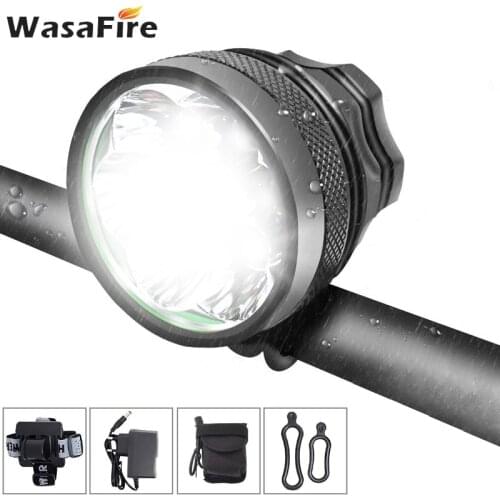 WasaFire 8* T6 LED Bicycle Light 3 Modes Bike Lights Headlight Headlamp 12000 Lumen Aluminum Waterproof MTB Bike Accessories
