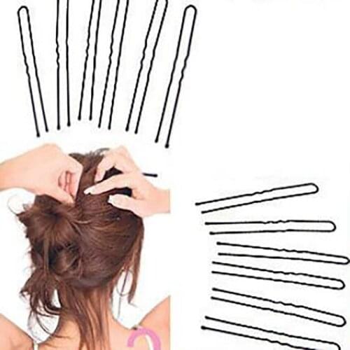 5/6/7cm Black U-shaped Clip Hairpins Lady Hair Claws Barrette Headdress Wedding Bridal Styling Fixed Pin Hair Clips Hairgrips