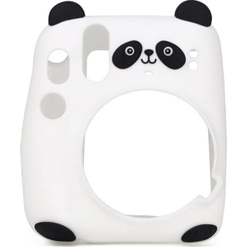 Cute Cartoon Panda Bear Soft Silicone Protective Camera Case Cover Carrying Bag For Fujifilm instax Mini 11 Film Instant Camera