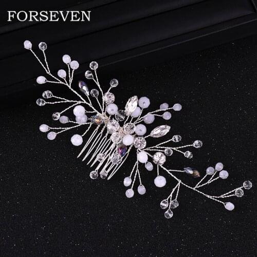 Crystal Rhinestone Hair Combs Women Head Jewelry Bride Hair Comb Handamade Wedding Hair Accessories