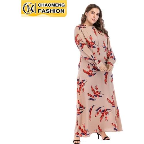 New Design Elegant Femme Robe Fashion Chiffon Printing Plus Size Women Dress Bohemian Clothing America Europe Casual Vestido