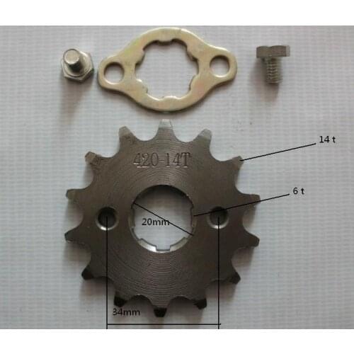 14t 14tooth 20MM FRONT engine sprocket tandwiel FOR 420 CHAIN FOR HONDA YAMAHA KAWASAKI motorcycle MOTO PIT dirt ATV parts bike