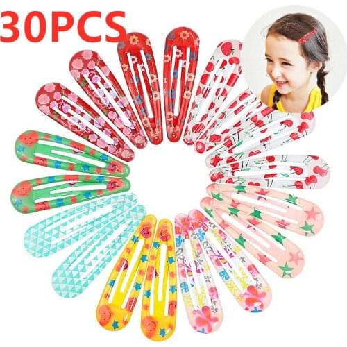 18/20/30PCS New Color Snap Hair Clip For Baby Girls Butterfly Hair Clip Flower Butterfly Hair Pin Barrettes Hairpins Accessories
