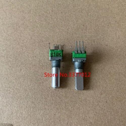 5pcs ALPHA Alfa type 09 precision potentiometer, single B10K, half shaft, long 20MM axis, No positioning function