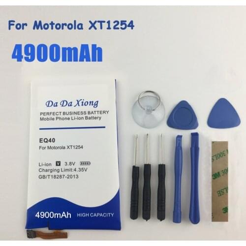 DaDaXiong 4900mAh EQ40 Battery For Motorola Moto Droid Turbo XT1225 XT1254 Phone